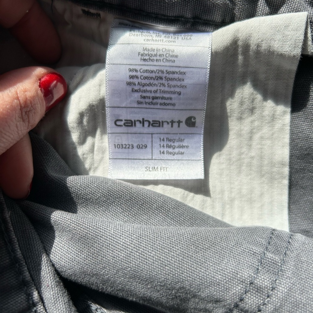 Women’s Carhartt Gray Cargo Pants Slim Fit - Picture 4 of 4